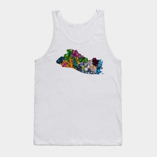 Spirograph Patterned El Salvador Departments Map Tank Top